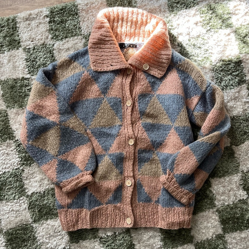 SOLD: Vintage JOAN Sports Triangle Knit Jumper